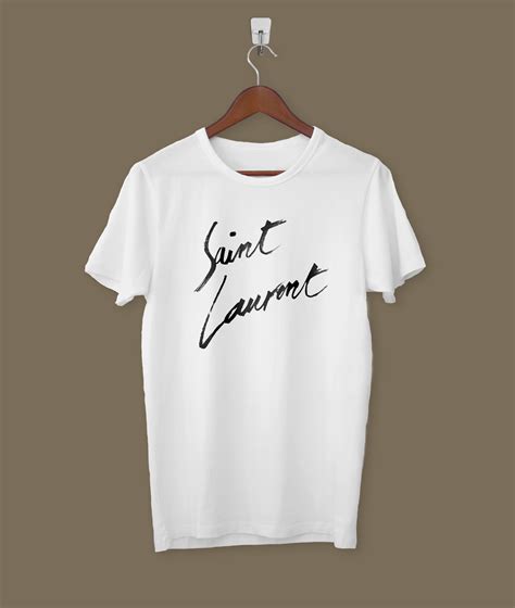 mens black ysl t shirt|ysl denim shirt.